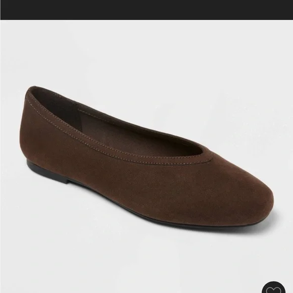 Sammie Dark Brown Ballet Flats with memory foam - Picture 3 of 3